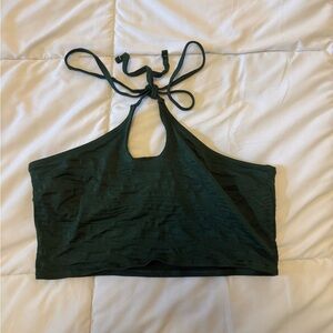 Aerie Dark Green Bandeau Top size large